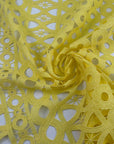 Geometric Pattern Yellow Cotton Macrame' Lace