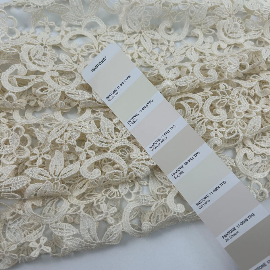 Ivory Pure Cotton Macrame' Lace
