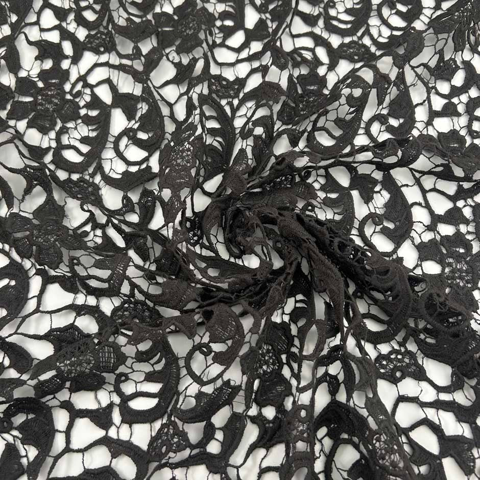Gray Pure Cotton Macramé Lace