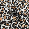White Polyester Crepe With An Animalier Print