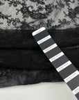 Black Polyester Embroidered Tulle