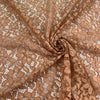 Caramel Colored Cotton Blend Rebrodé Lace