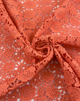 Peach Pink Cotton Macrame' Lace