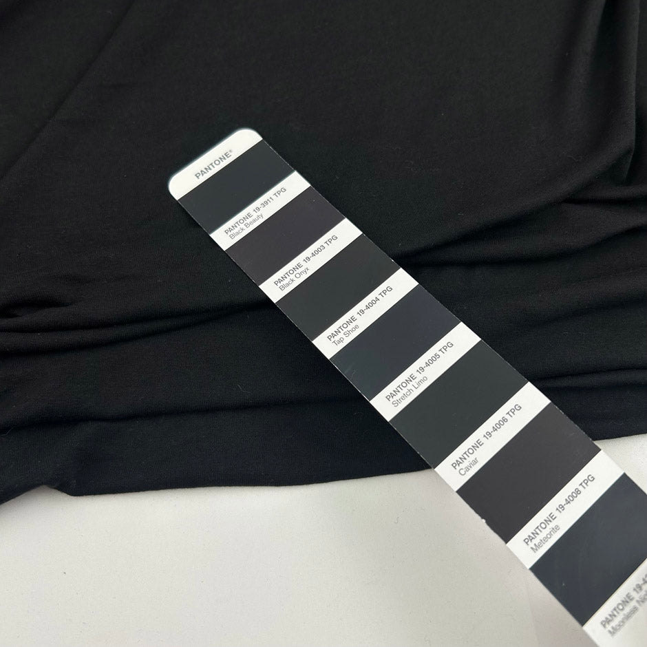Black Viscose And Cotton Jersey