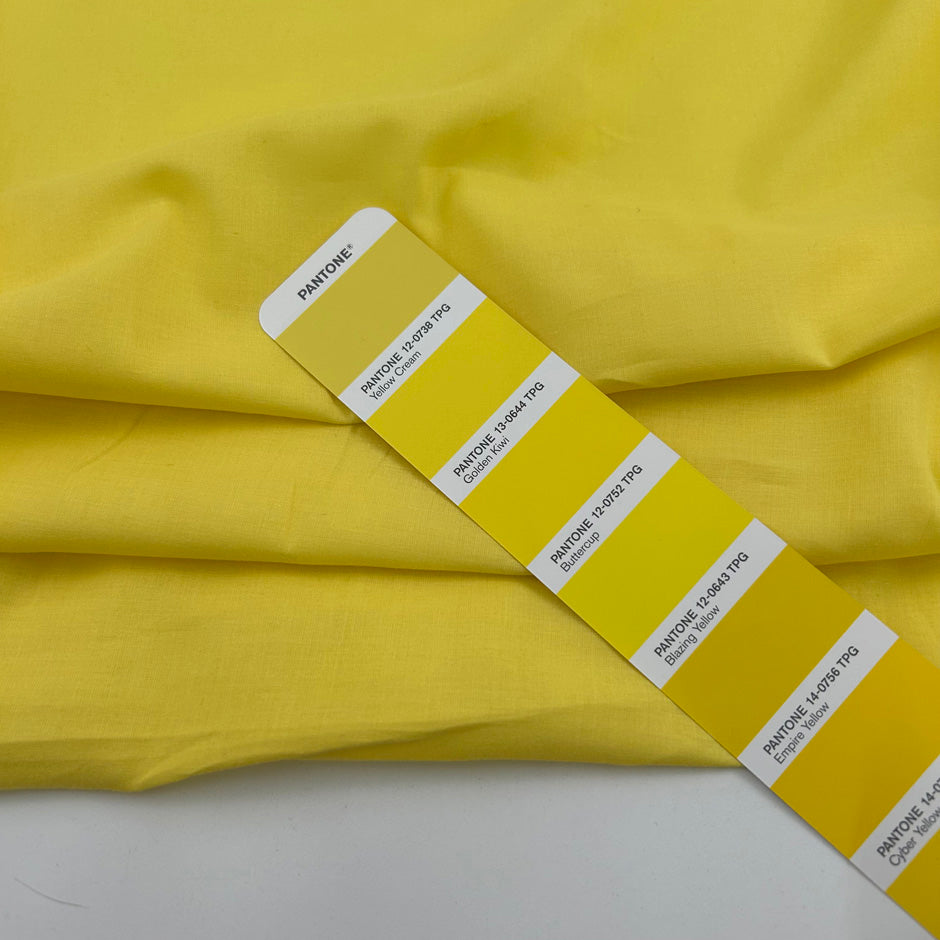 Yellow Pure Cotton Voile