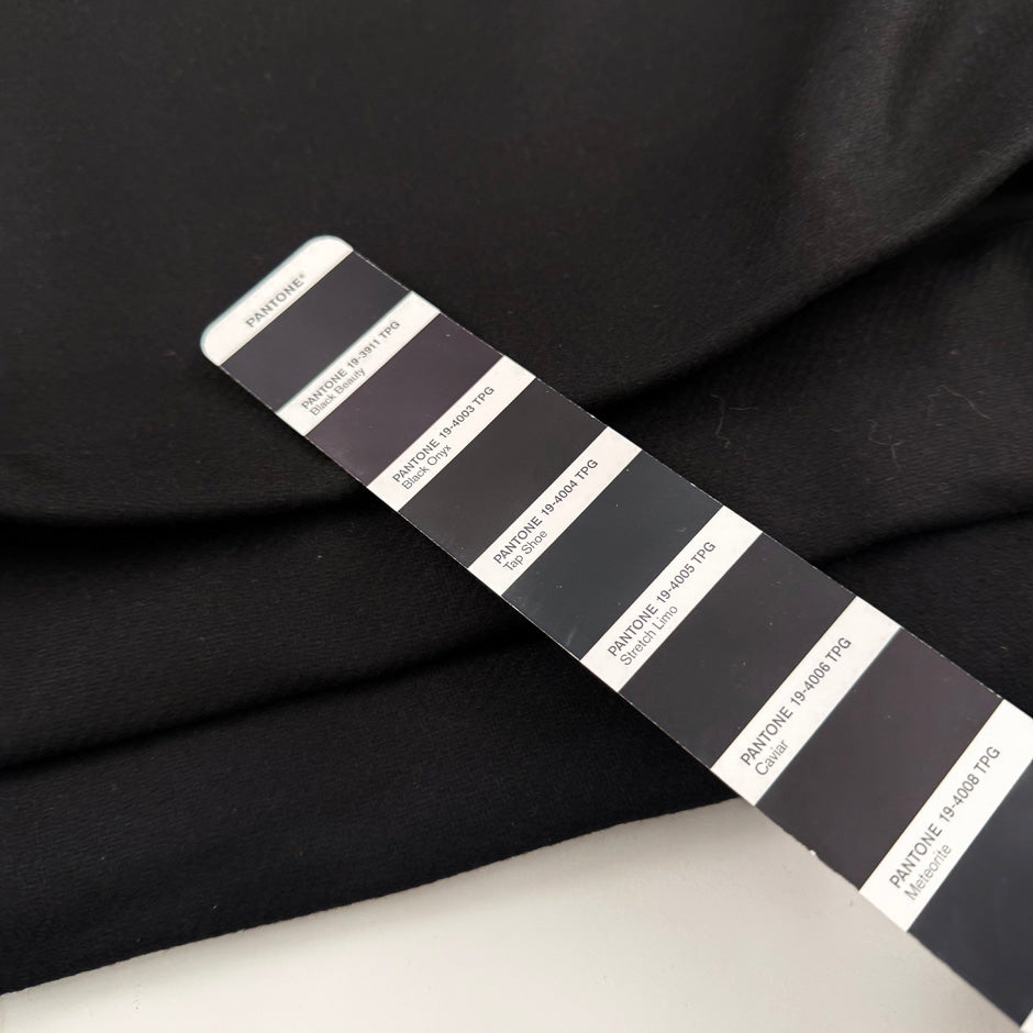 Black Double Face Wool Blend Cloth