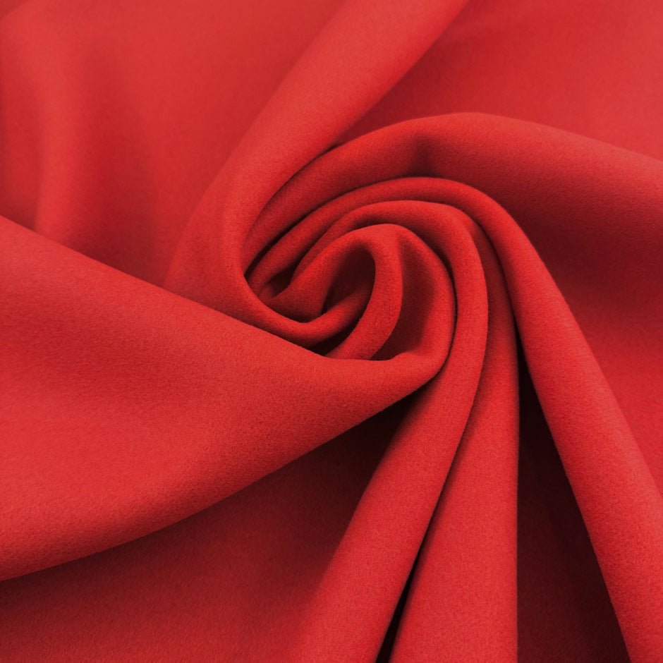 Red Double Face Wool Coat