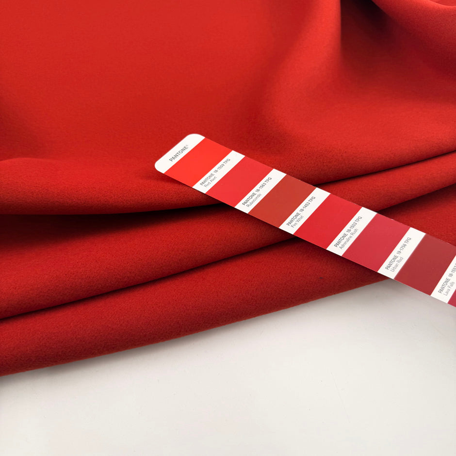 Red Double Face Wool Coat