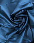Blue Viscose And Cotton Blend Sateen