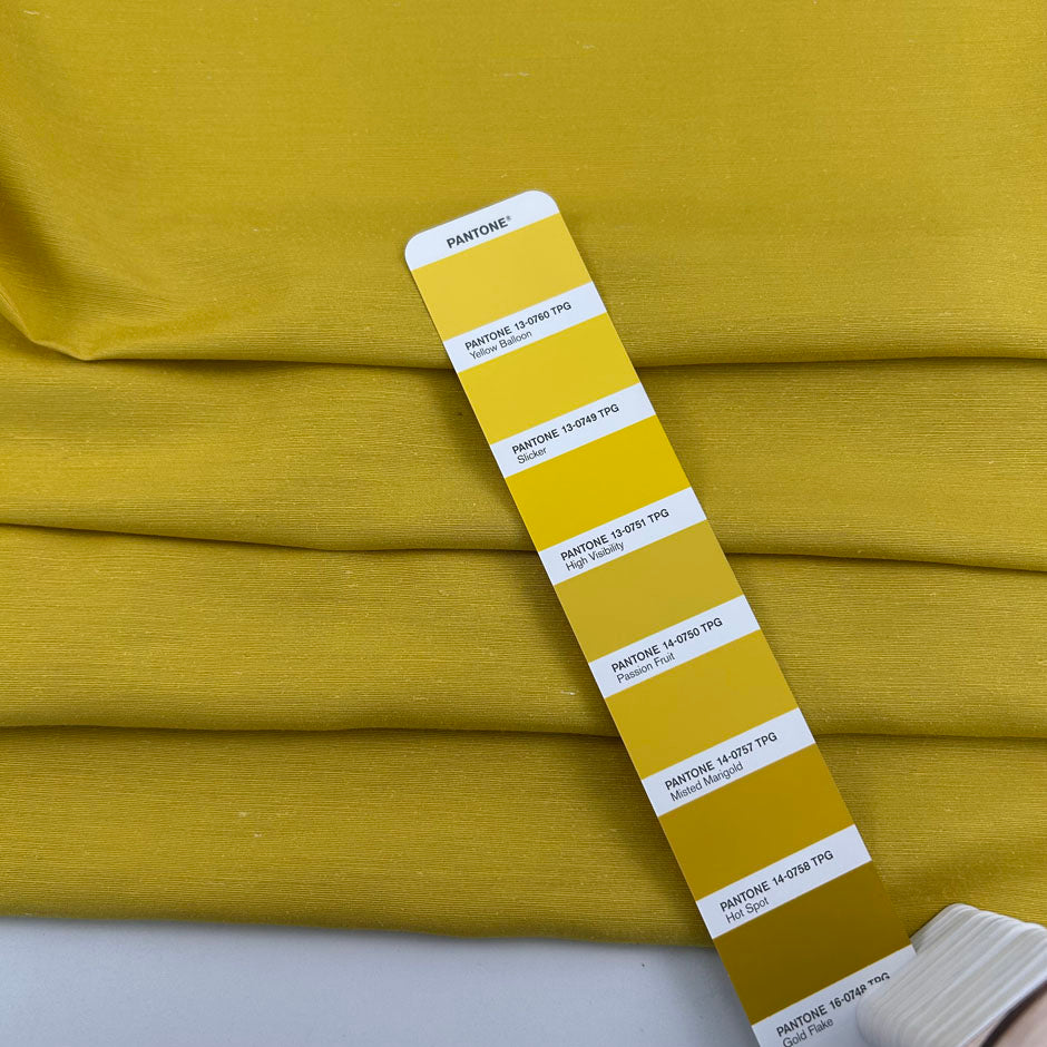 Dark Yellow Silk Italian Shantung