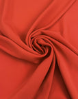 Orange Red Silk And Acetate Blend Crepe De Chine