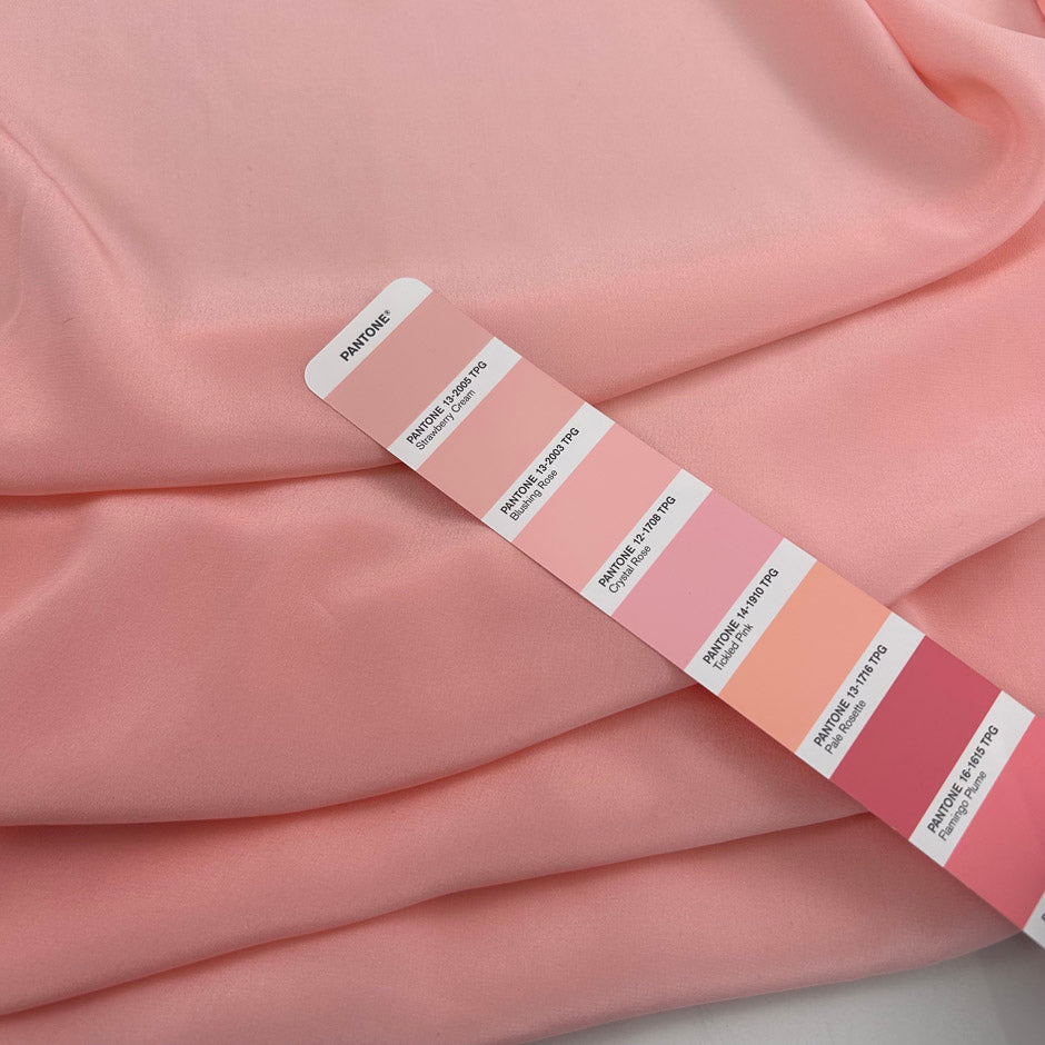 Pink Lightweight Silk Crepe De Chine