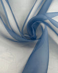 Light Blue Pure Silk Organza