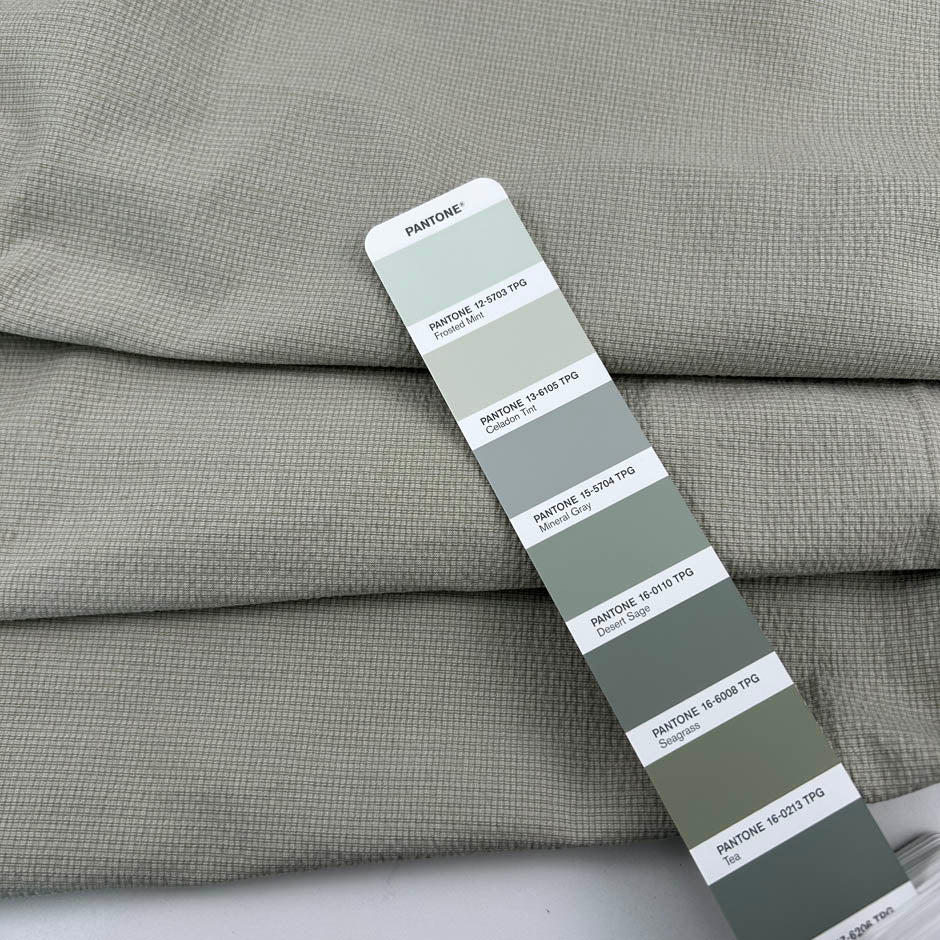 Gray Seersucker Cotton
