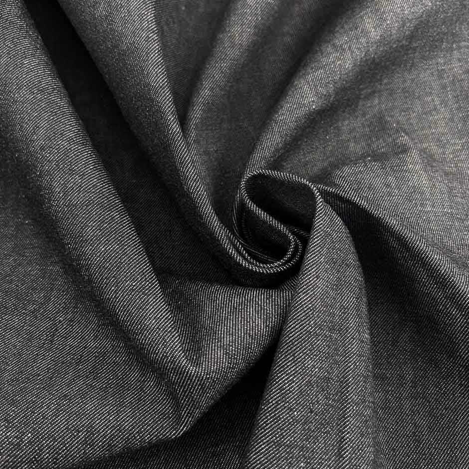 Structured Melange Black Denim