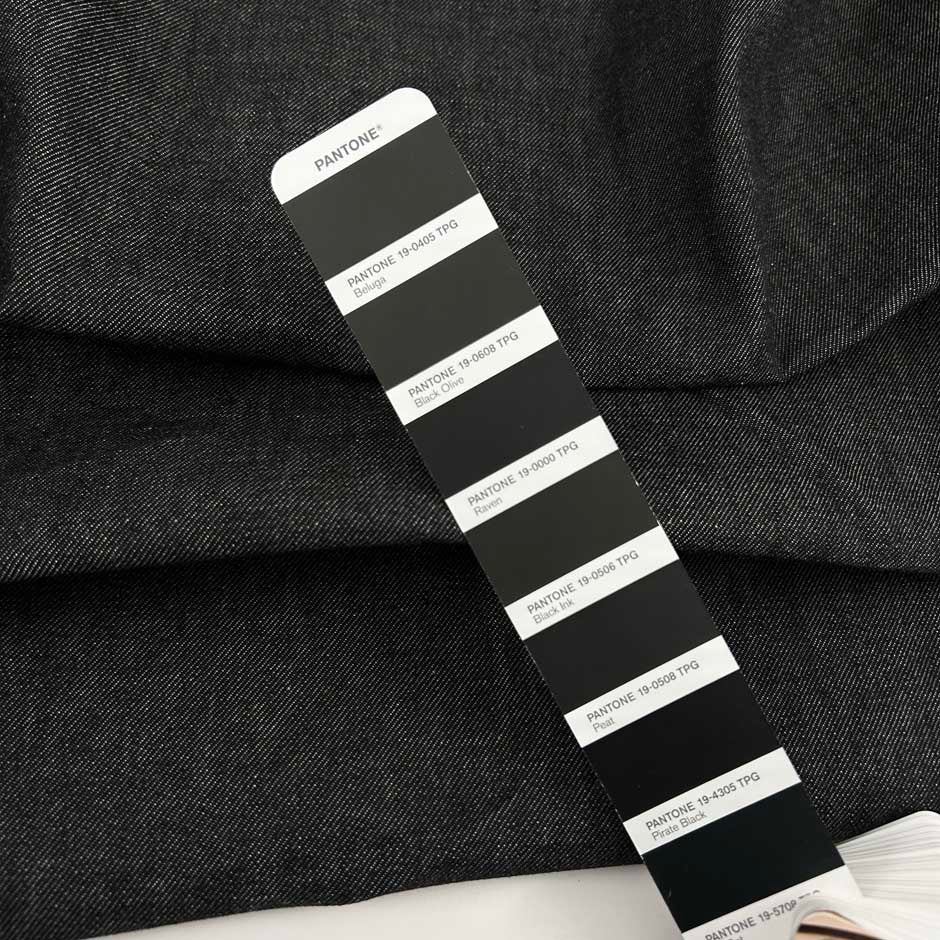 Structured Melange Black Denim