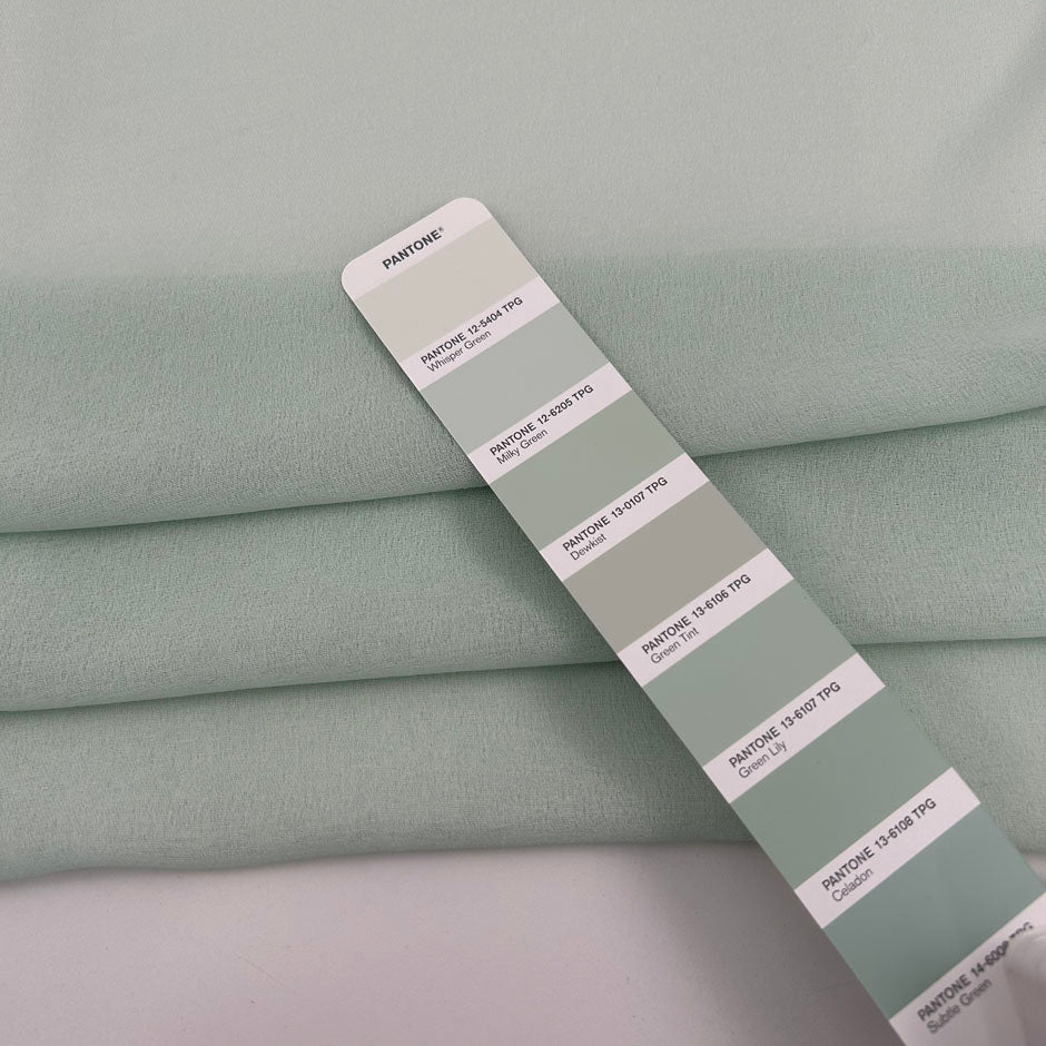 Pale Green Pure Silk Georgette Gauze