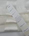 White Pure Silk Jacquard With A Checked Pattern