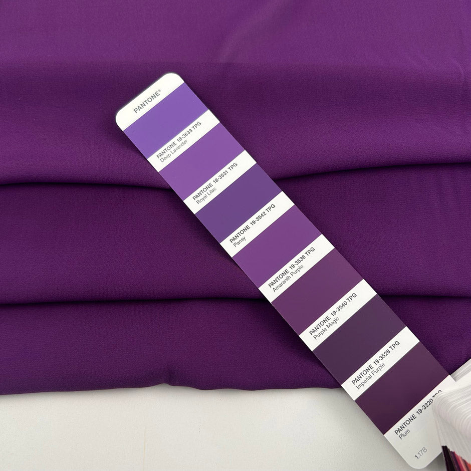 Purple Stretch Silk Georgette