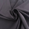 Dark Gray Stretch Silk Crepe De Chine Washed Effect