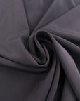 Dark Gray Stretch Silk Crepe De Chine Washed Effect