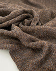 Soft and light wool mohair tweed brown and gray. High quality deadstock fabric.