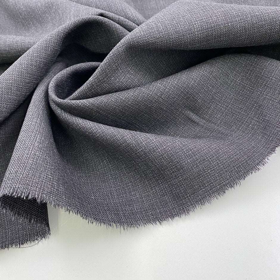 Grey wool gabardine