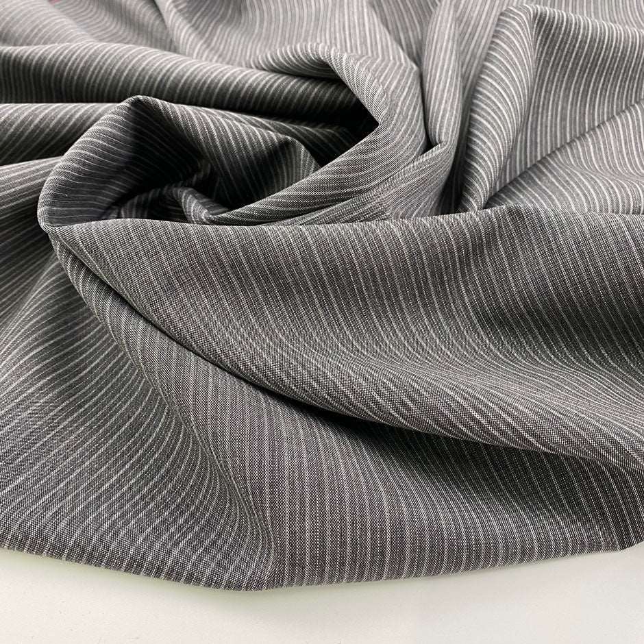 Gray wool pinstripe - Sample
