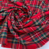 Flannel tartan fabric of pure soft wool deadstock. Picked up in stock from a Maison de Couture in Italy.