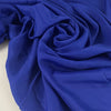 Pure viscose blue canvas fabric. High-quality deadstock fabric by the meter collected in Stock from a Maison de Couture in Italy.