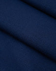 Wool blue piquet stretch fabric. High-quality deadstock fabric collected in Stock from a Maison de Couture in Italy.