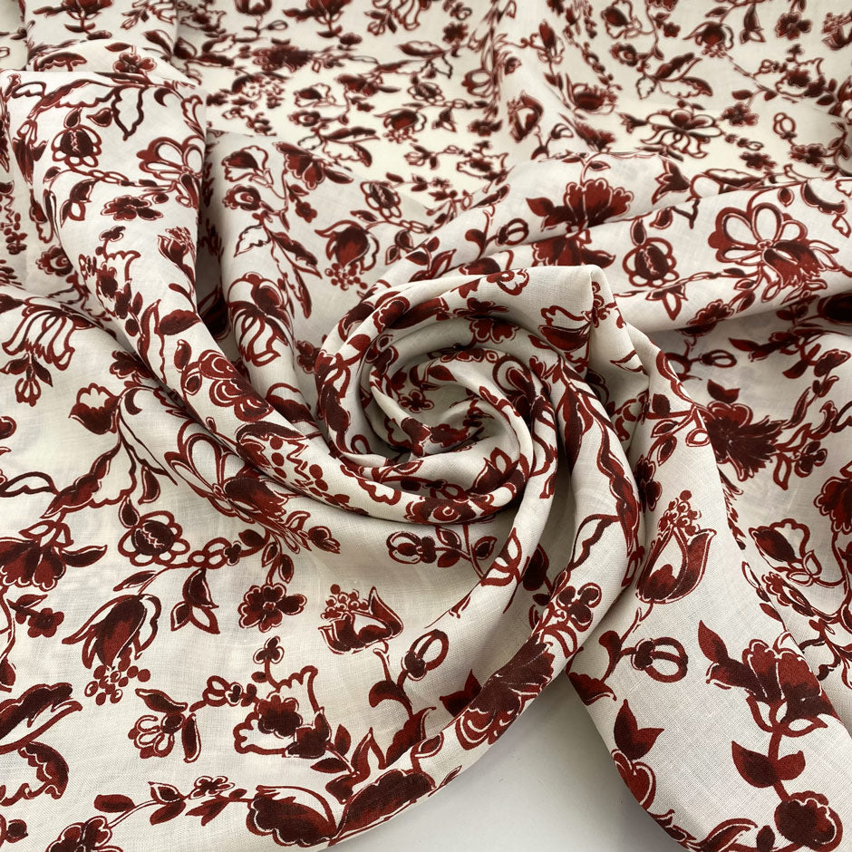 floral printed linen