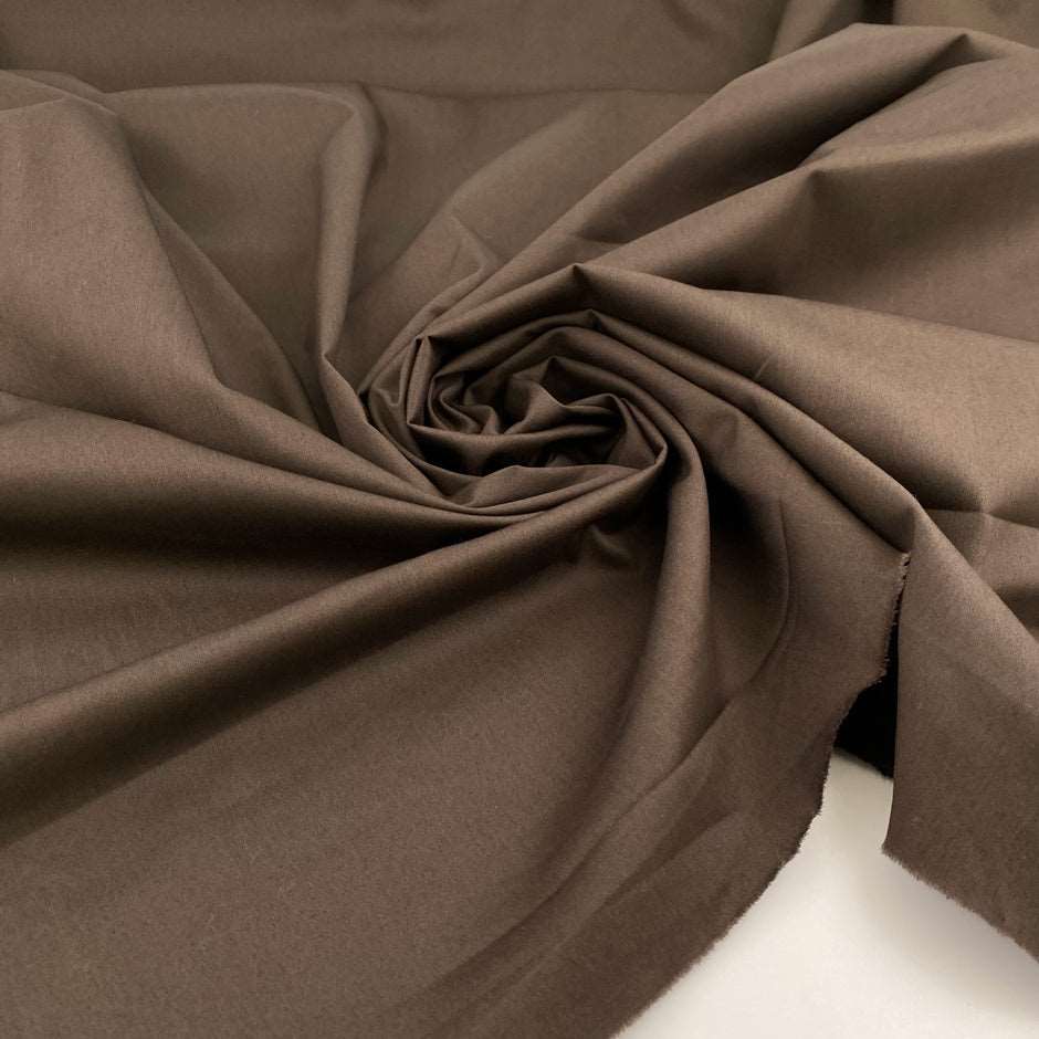 Brown cotton gabardine