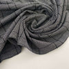 Jersey jacquard lurex plaid gray