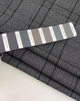 Jersey jacquard lurex plaid gray