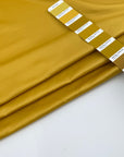 Yellow polyester satin.