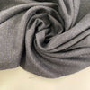 Prince of wales and Gabardine fabric. The color is dark blue. The fabric is soft. High-quality deadstock fabric collected in Stock from a Maison de Couture in Italy.