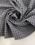 Wire-dyed soft and falling wool flannel with diamond. High-quality deadstock fabric collected in Stock from a Maison de Couture in Italy.
