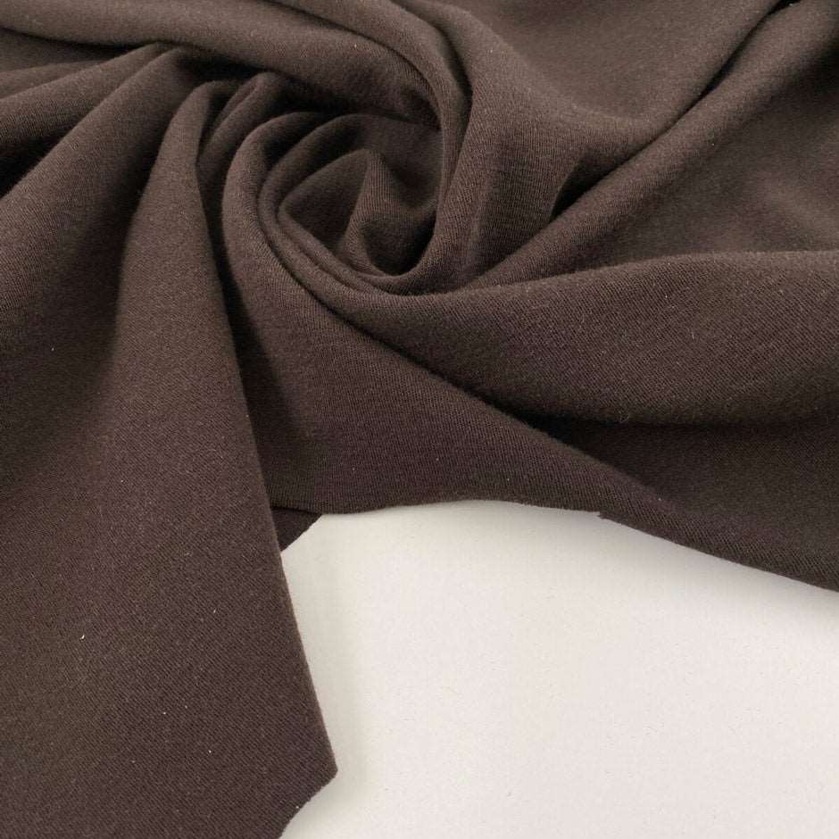 Wool fabric stitch milano soft brown. High quality deadstock fabric picked up in Stock from a Maison de Couture in Italy.