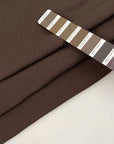 Wool fabric stitch milano soft brown. High quality deadstock fabric picked up in Stock from a Maison de Couture in Italy.