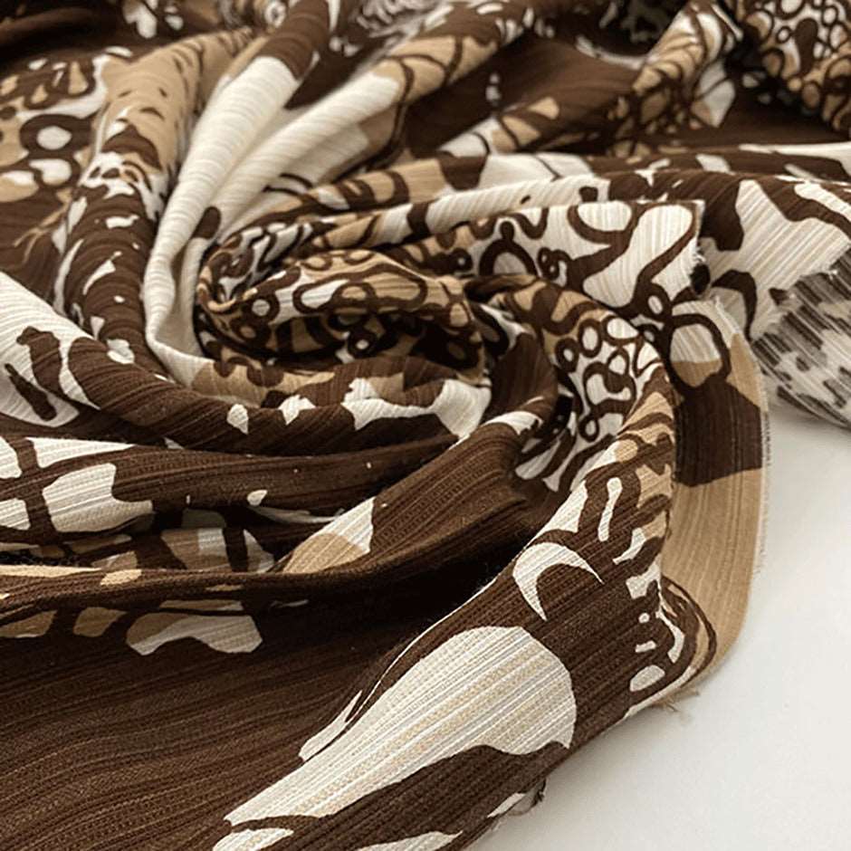 Printed soft cotton jacquard