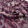 Pure wool gauze flowing irregular weave printed