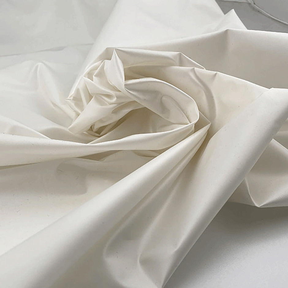 White and textured silk taffeta