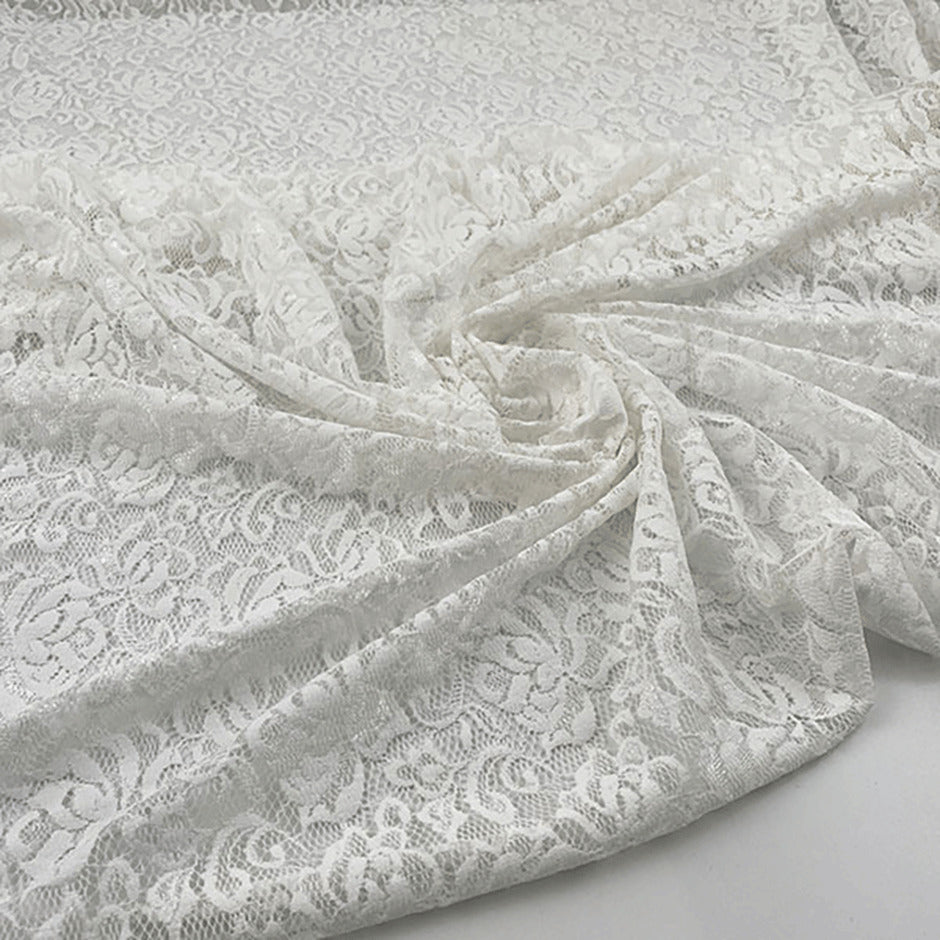 Soft polyester stretch lace