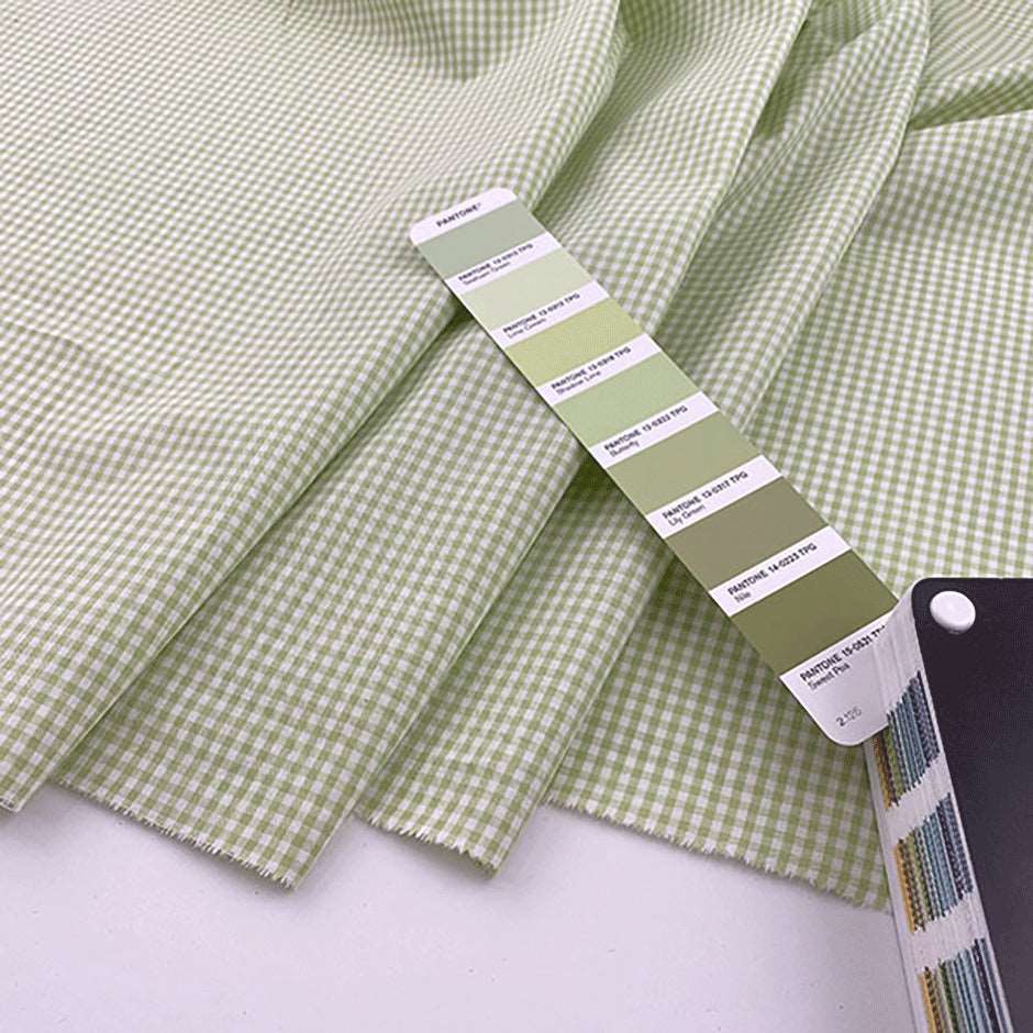 Checked cotton poplin