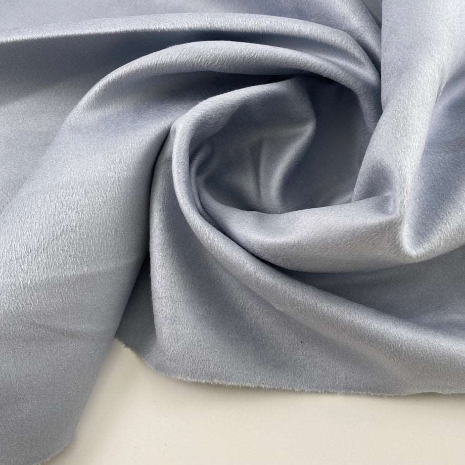 Light blue soft cotton moleskin. High quality deadstock fabric.&nbsp;