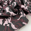 Jacquard twill polyester, silk and polyamide comouflage