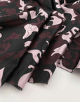 Jacquard twill polyester, silk and polyamide comouflage