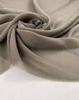 Grey Solid Color Silk Georgette