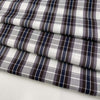 Cotton madras with dark gray stripes - High quality deadstock 